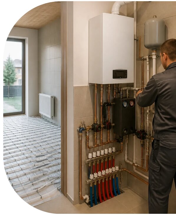 Отопление коттеджа под ключ в Камне-на-Оби от 152250 р. | АПаруса-Кно
