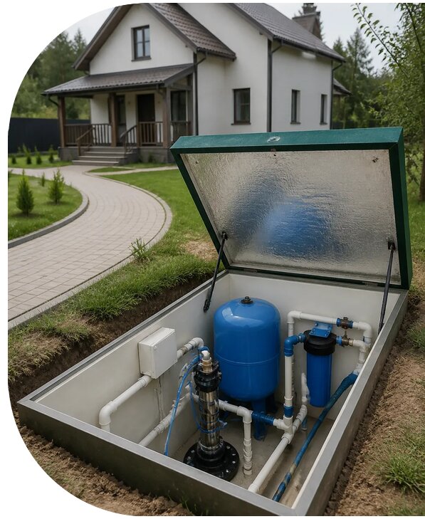 Автономное водоснабжение дома в Камне-на-Оби от 152250 р. | АПаруса-Кно